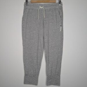 NWT Reebok sweatpants grey capri length joggers women's size small